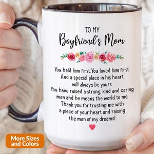To My Boyfriends Mom Gift, Mothers Day Gift For Boyfriends Mom Mug, Boyfriends Mom Birthday Gift For BF Mom Cup Future Mother In Law M469