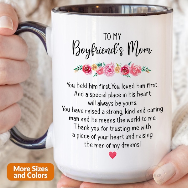 To My Boyfriends Mom Gift, Mothers Day Gift For Boyfriends Mom Mug, Boyfriends Mom Birthday Gift For BF Mom Cup Future Mother In Law M469
