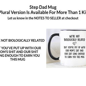 Step Dad Gift For Step Dad Mug, Bonus Dad Step Fathers Day Gift From Daughter Son Kids, Funny Stepdad Birthday Christmas Coffee Cup M575 image 3