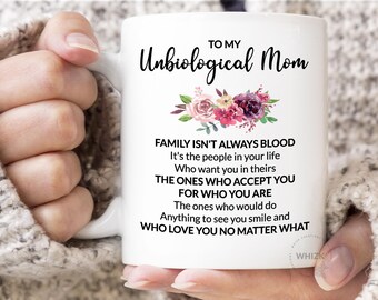 Unbiological Mom Gift, Mother In Law Mug, Step Mom Mothers Day Gift, Gift For Stepmom Foster Adoptive Second Mom Coffee Cup Thank You M386