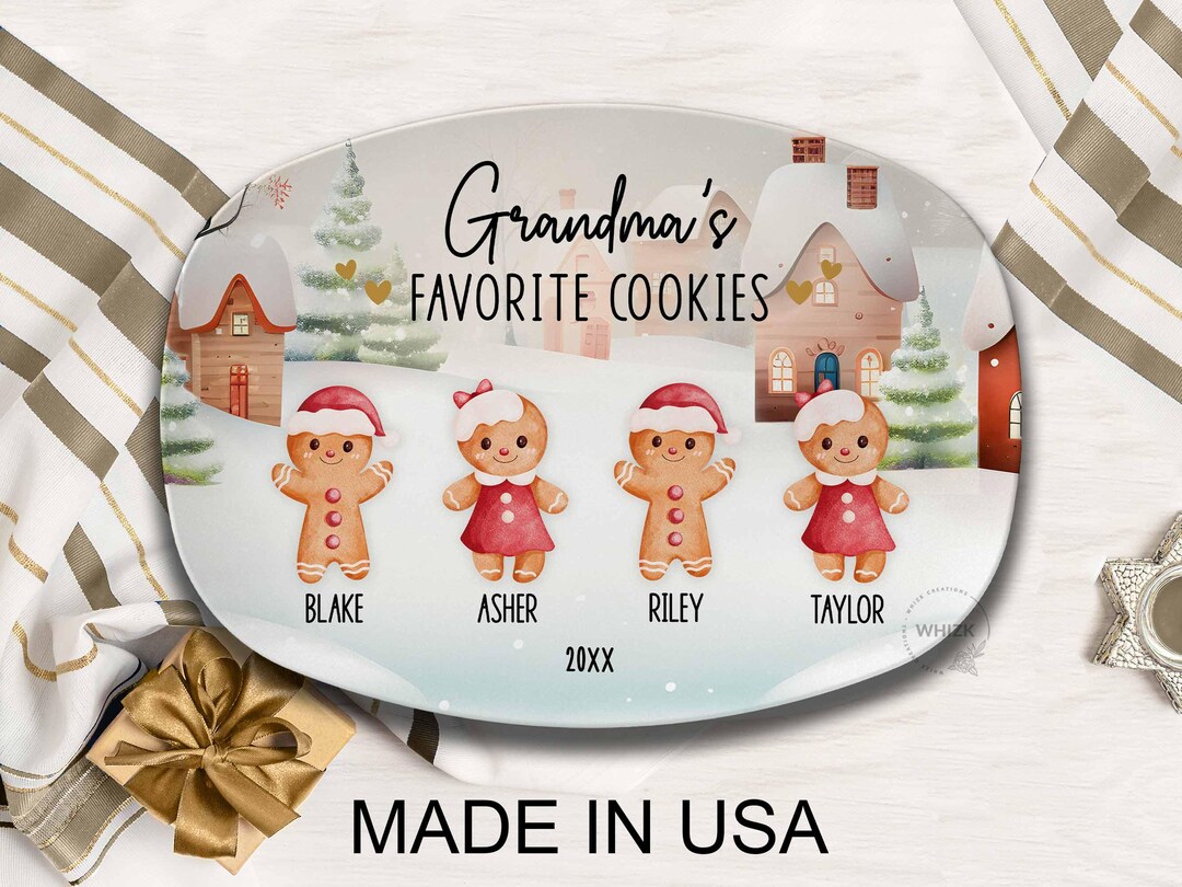 Custom Platter - Personalized Christmas Birthday Gifts For Mom, Grandma - A Recipe Of Love