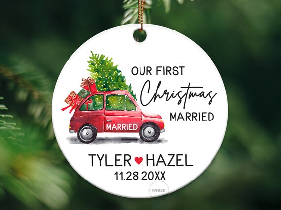 Our First Christmas Together Ornament 2024 Married Couple Ornament