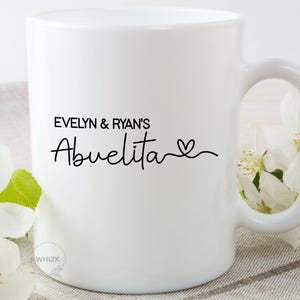 Abuelita Gift For Abuelita Mug, Personalized Abuelita Birthday Gift, Abuelita Mothers Day Gift From Grandkids, Spanish Abuela Cup M699 image 9
