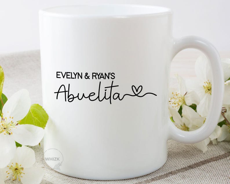 Abuelita Gift For Abuelita Mug, Personalized Abuelita Birthday Gift, Abuelita Mothers Day Gift From Grandkids, Spanish Abuela Cup M699 image 9