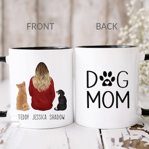 Dog Mom Mug, Dog Mom Gifts For Mothers Day Her, Girl And Dog Cup, Personalized Dog Memorial Gift For Dog Lover, Pet Dog Owner Fur Mama M898