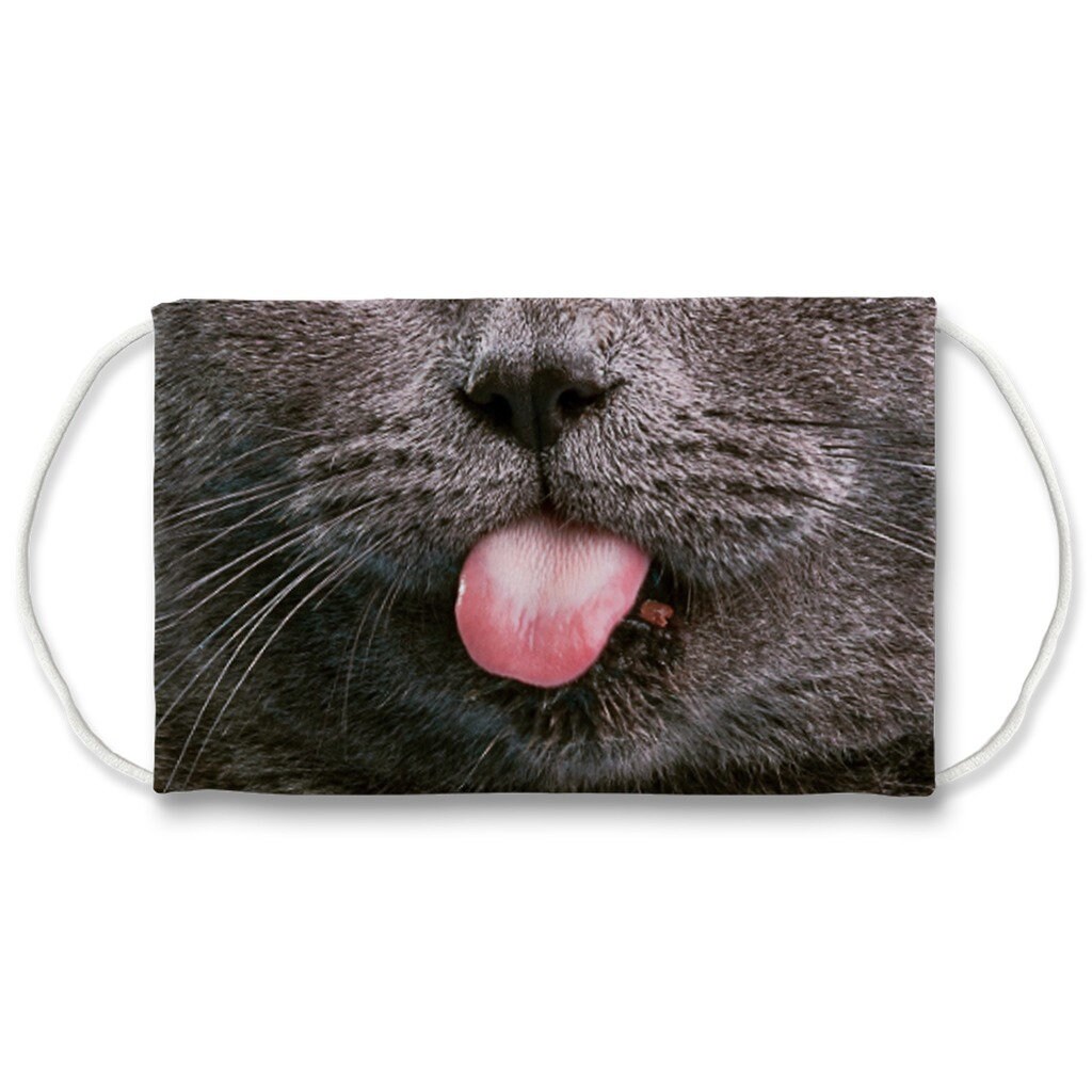 Cat Mouth Mask With Filter Pocket Cat Mouth Face Mask Tongue Etsy