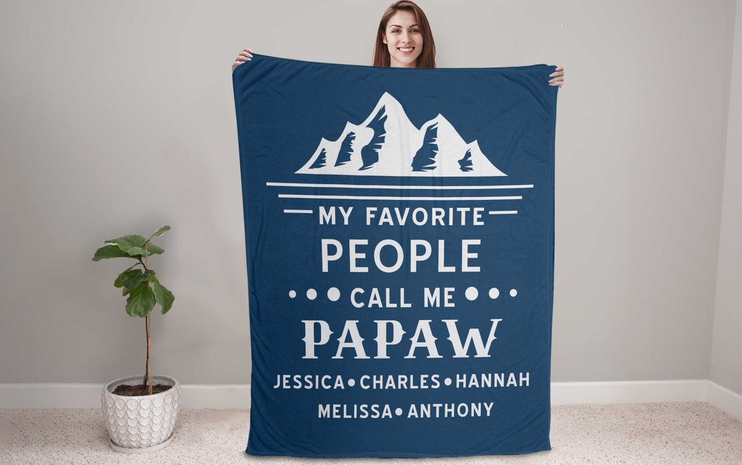Papaw Blanket, Papaw Gifts, Grandpa Fathers Day Gift From Granddaughter