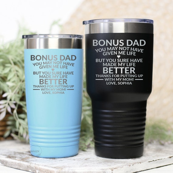 Step Dad Fathers Day Tumbler Gifts For Dad From Daughter Son