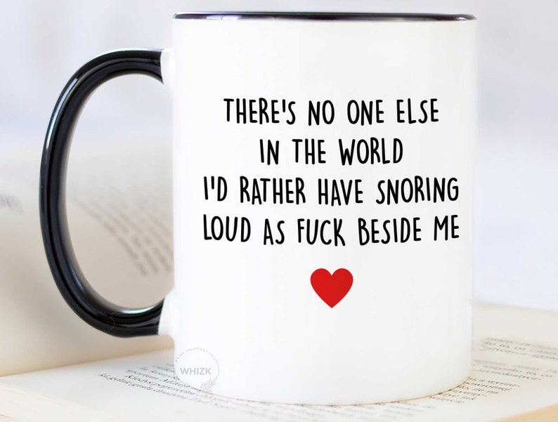 Boyfriend Gifts For Husband Valentines Day Gift For Him Funny Fiance Gift, Snoring Mug, Mens BF Vday Birthday Anniversary Coffee Cup MVA0031 