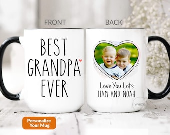 Grandpa Photo Mug, Grandpa Mug Cup, Grandpa Photo Gift, Grandpa Gift From Grandkid, Best Grandpa Ever Personalized Birthday Father Day P578M