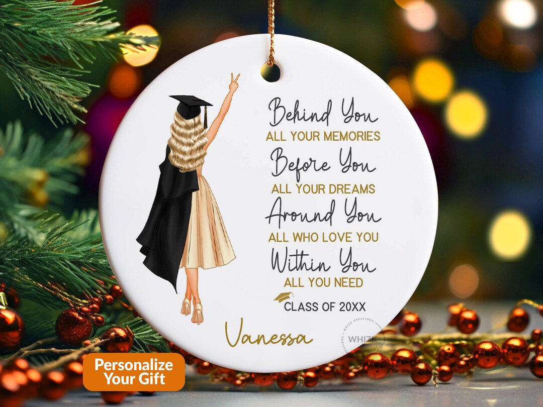College Graduation Ornament, Class of 2026 Ornament, Personalized High ...