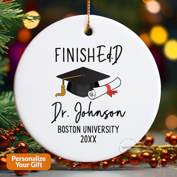 EDD Ornament, Edd Graduation Gift For Her Him, Ed.D Doctorate Graduation Gift Personalized Finished.d Doctoral Doctor Of Education 2026 X289