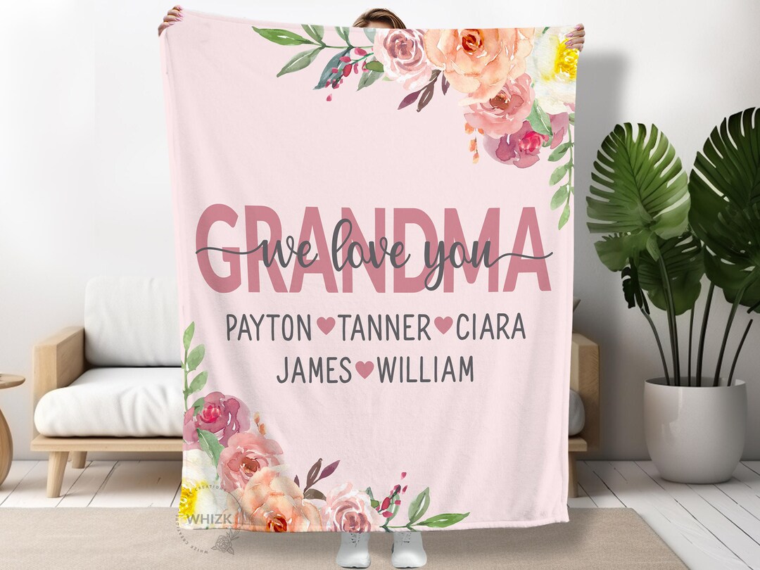 Her Love Is Infinite - Family Personalized Custom Blanket - Gift For Mom, Grandma