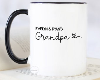 Grandpa Gift For Grandpa Mug, Grandpa Birthday Gift Fathers Day Gift From Grandkids Granddaughter Funny Personalized Papa Christmas Cup M572