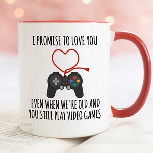 Gamer Gifts, Boyfriend Valentines Day Gift For Him Funny Unique, PC Gamer Boyfriend Gift For Men Video Games Mug Husband BF Vday Cup MVA0008 image 2