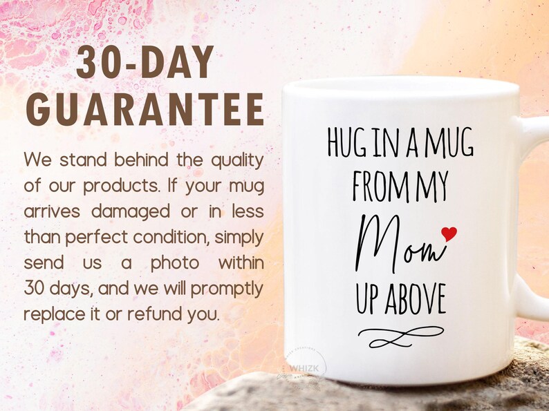 Mom Memorial Gift, Hug In A Mug, Sympathy Gift, Loss of Mother, Condolence Grief Bereavement Gift, In Loving Memory Remembrance Cup M451 image 6