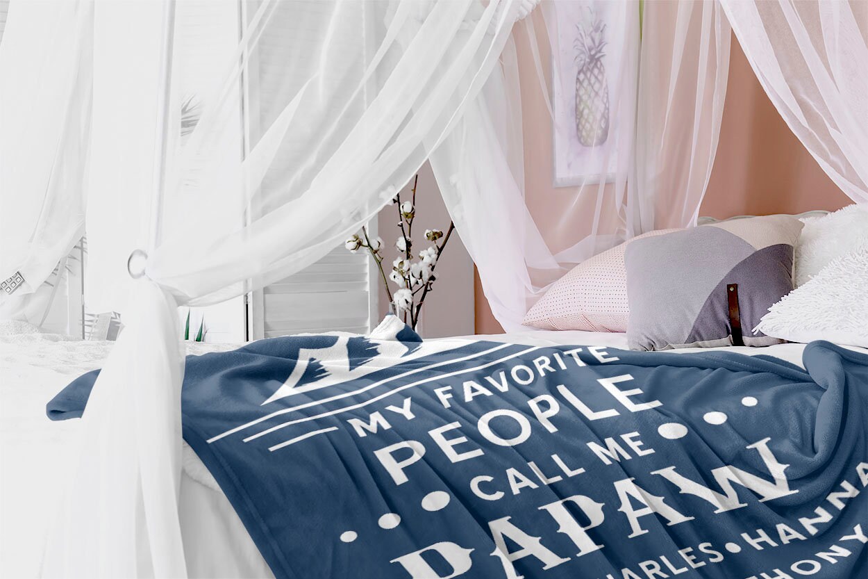 Papaw Blanket Papaw Gifts Grandpa Fathers Day Gift From Etsy