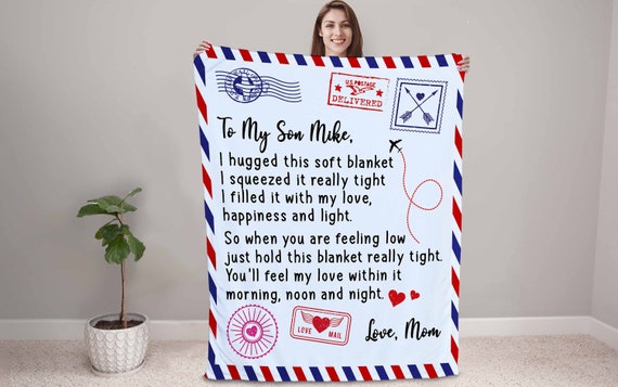 Personalized to My Mom Blanket - to My Mom Letter Blanket - Love Letter to  Mom from Son - Meaning Gift Birthday Mothers Day Christmas - Fleece Throw