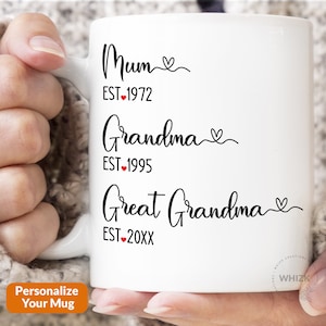 AU Pregnancy Reveal Great Grandma Gift, Baby Pregnancy Announcement Great Grandma To Be Mug, New Grandmother Cup, Personalized Promoted P150