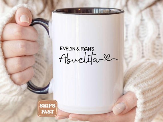 Abuelita Gift For Abuelita Mug, Personalized Abuelita Birthday Gift, Abuelita Mothers Day Gift From Grandkids, Spanish Abuela Cup M699