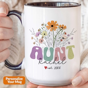 New Aunt Mug Aunty Pregnancy Announcement Gift Personalized Aunt Gift For Aunt To Be Auntie Promotion Mother&#39;s Day Gift Baby Reveal Cup P528