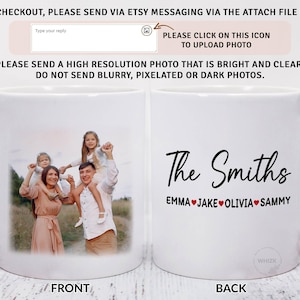 Extra Large Mug, Custom 20oz Mug, Personalized Oversized Coffee Mug Customized Jumbo 20 oz Big Cup With Text Photo Mug Dad Grandpa Gift P440 image 2