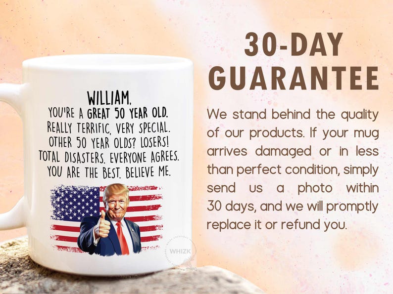 50th Birthday Mug, 50th Birthday Gift For Men Women Her Personalized 50 Year Old Bday Gift 50th Birthday Coffee Mug Cup Funny Mom Dad P487 image 7