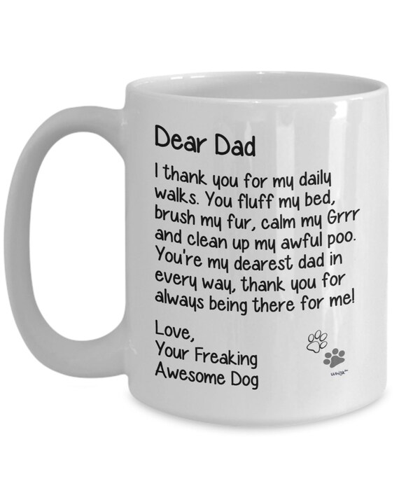 dear dog dad mug