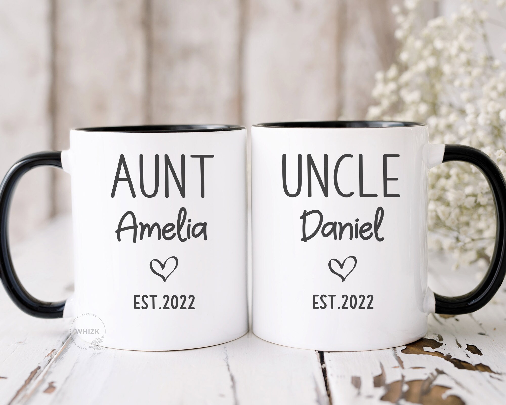 Kitchen & Dining Mugs Home & Living Custom Aunt Gift New Aunt Uncle ...