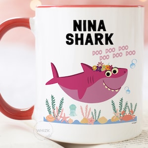 Nina Gifts, Nina Mug, Godmother Gift, Nina Shark Mug, Mothers Day Gift From Godson Godchild Best Funny Godmom Baptism Coffee Mug Cup XSK0220