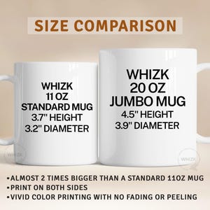 Extra Large Mug, Custom 20oz Mug, Personalized Oversized Coffee Mug Customized Jumbo 20 oz Big Cup With Text Photo Mug Dad Grandpa Gift P440 image 4