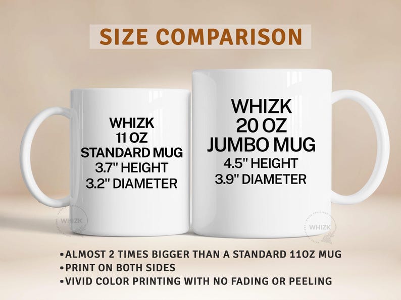 Extra Large Mug, Custom 20oz Mug, Personalized Oversized Coffee Mug Customized Jumbo 20 oz Big Cup With Text Photo Mug Dad Grandpa Gift P440 image 4