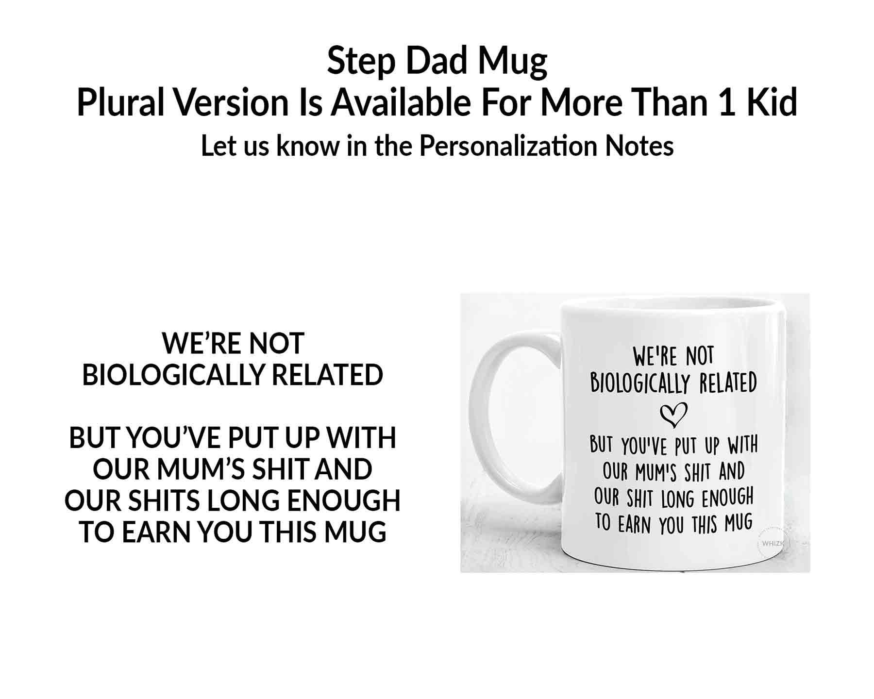 AU Step Dad Gift for Step Dad Mug Bonus Dad Step Fathers Day Etsy
