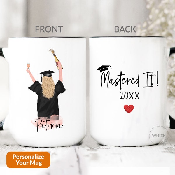 Masters Degree Graduation Gift For Her, Mastered It Mug 2024, MBA Graduation, Master's Degree Cup, Personalized MSN Gift Women Daughter M460