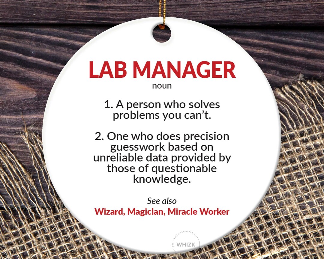 Lab Manager Gift for Lab Manager Ornament Funny Laboratory Etsy