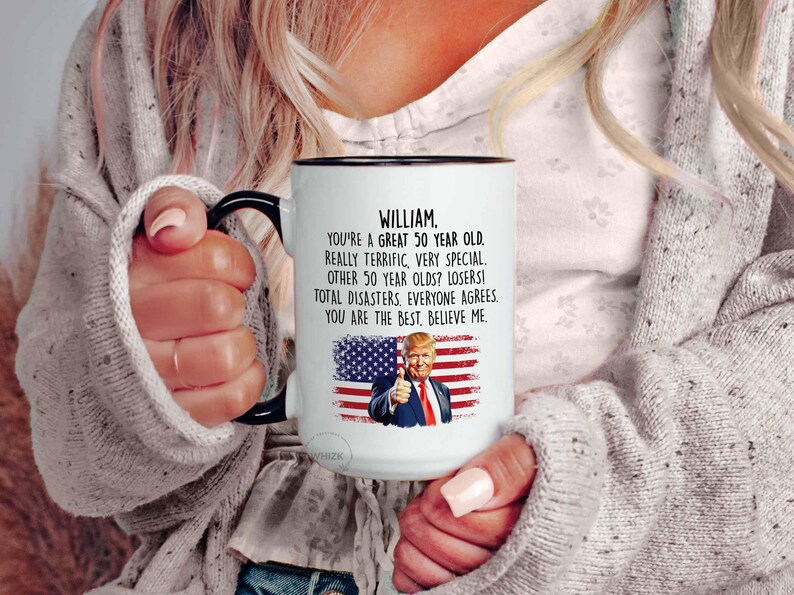 50th Birthday Mug, 50th Birthday Gift For Men Women Her Personalized 50 Year Old Bday Gift 50th Birthday Coffee Mug Cup Funny Mom Dad P487 image 8