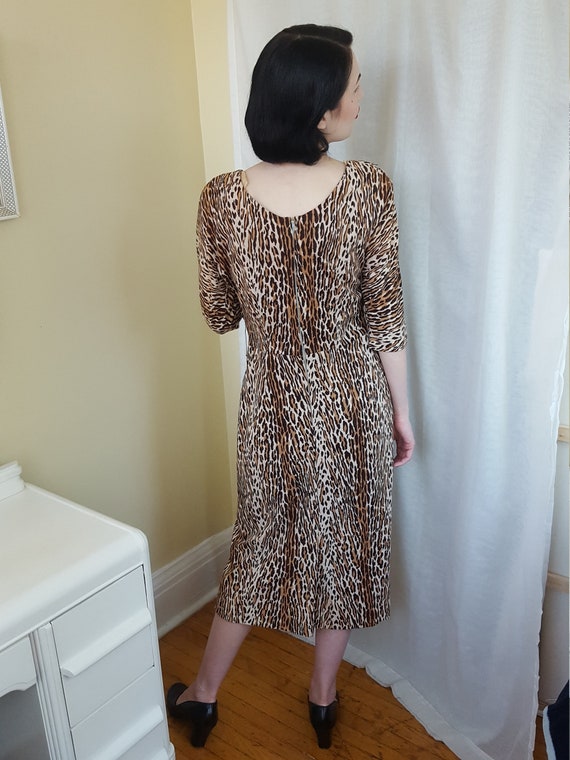 1950s bad girl leopard print dress - image 5