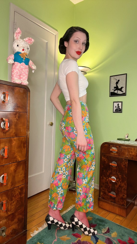60s Psychedelic CND Flared Trousers, Men