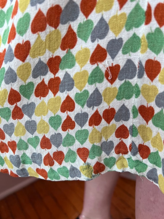 1930s 1940s Ann Sutton novelty print rainbow dress - Gem