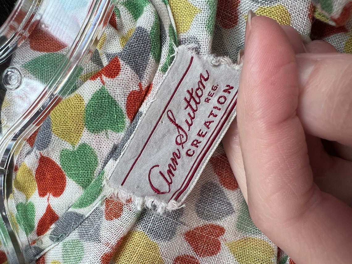 1930s 1940s Ann Sutton Novelty Print Rainbow Dress | Etsy
