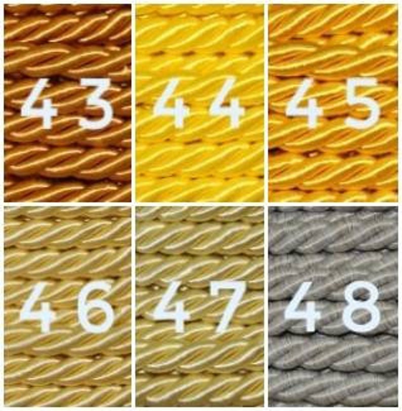 3mm Rayon cord twisted cord trim for upholstery cord soutache Etsy