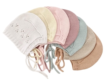 Handmade Cotton Baby Bonnet: Breathable Seam-Free Toddler Hat