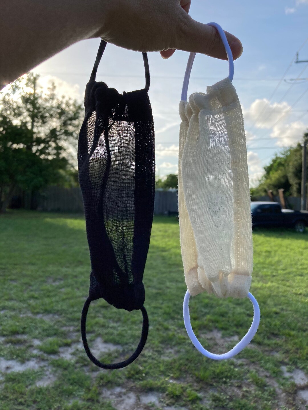 Cheesecloth 100 Cotton Face Mask/ TRANSPIRABLE/ Lavable/ Más colores