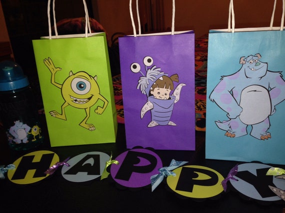 Monsters Inc Inspired Goody Bags Monsters Inc Inspired Treat Etsy