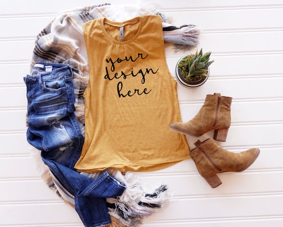 Fall Shirt Mockupnext Level N5013womens Tank Mockup|