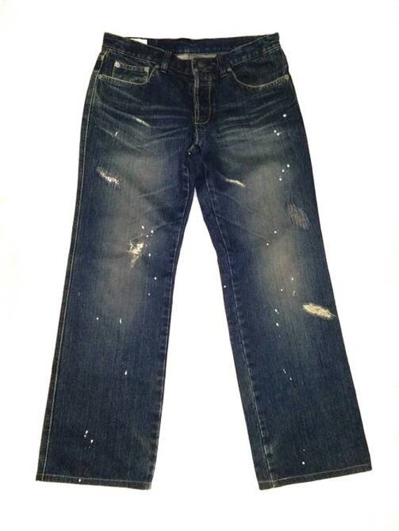 Takeo Kikuchi Distressed Ripped Painter Splatter D