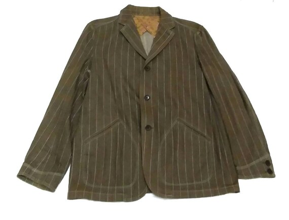 Alexander Julian Denim Striped Core Jacket Size L/