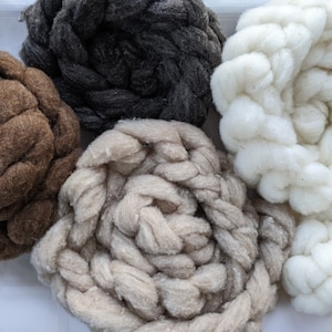 Shetland Sheep Roving and Batts