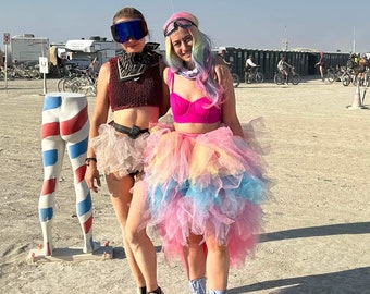 Fiffy - Jupe en tulle cool / Jupe Burning Man / Tutu Tuesday / Jupe incroyable / Jupe moelleuse