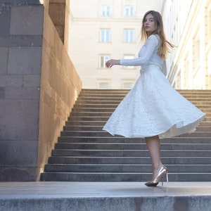 Fiona- Lace Skirt with Pockets, Luxury Bridal Skirt, Bridal Separates, Wedding Lace Skirt With Pockets, Ivory Skirt, Wedding Skirt